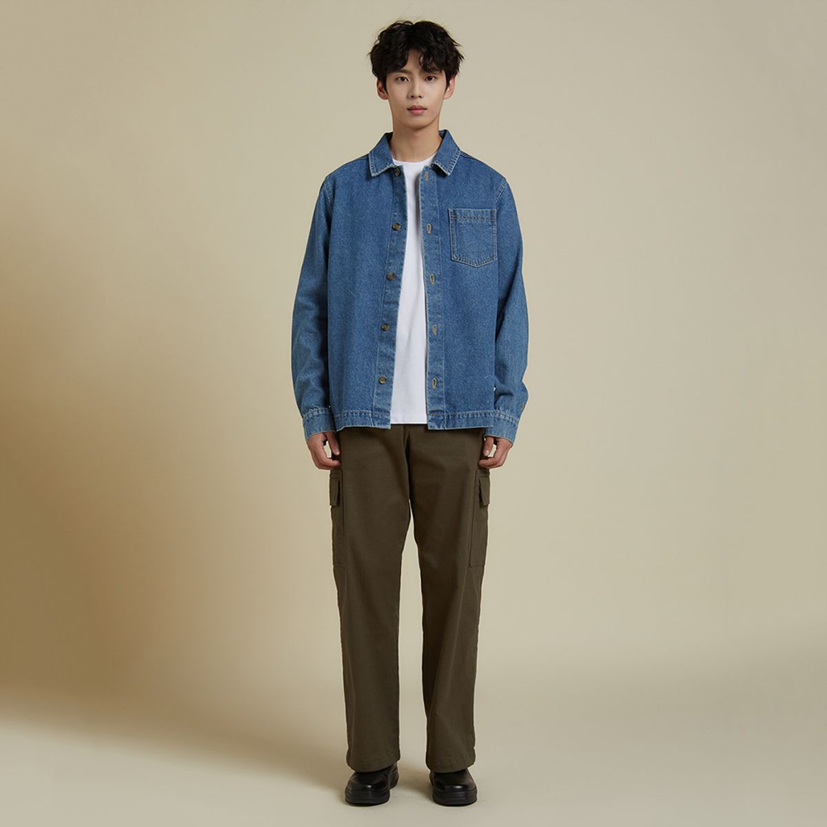 플라즈(PLADS7) LAYTON DENIM HYBRID SHIRT_M226CSH703M