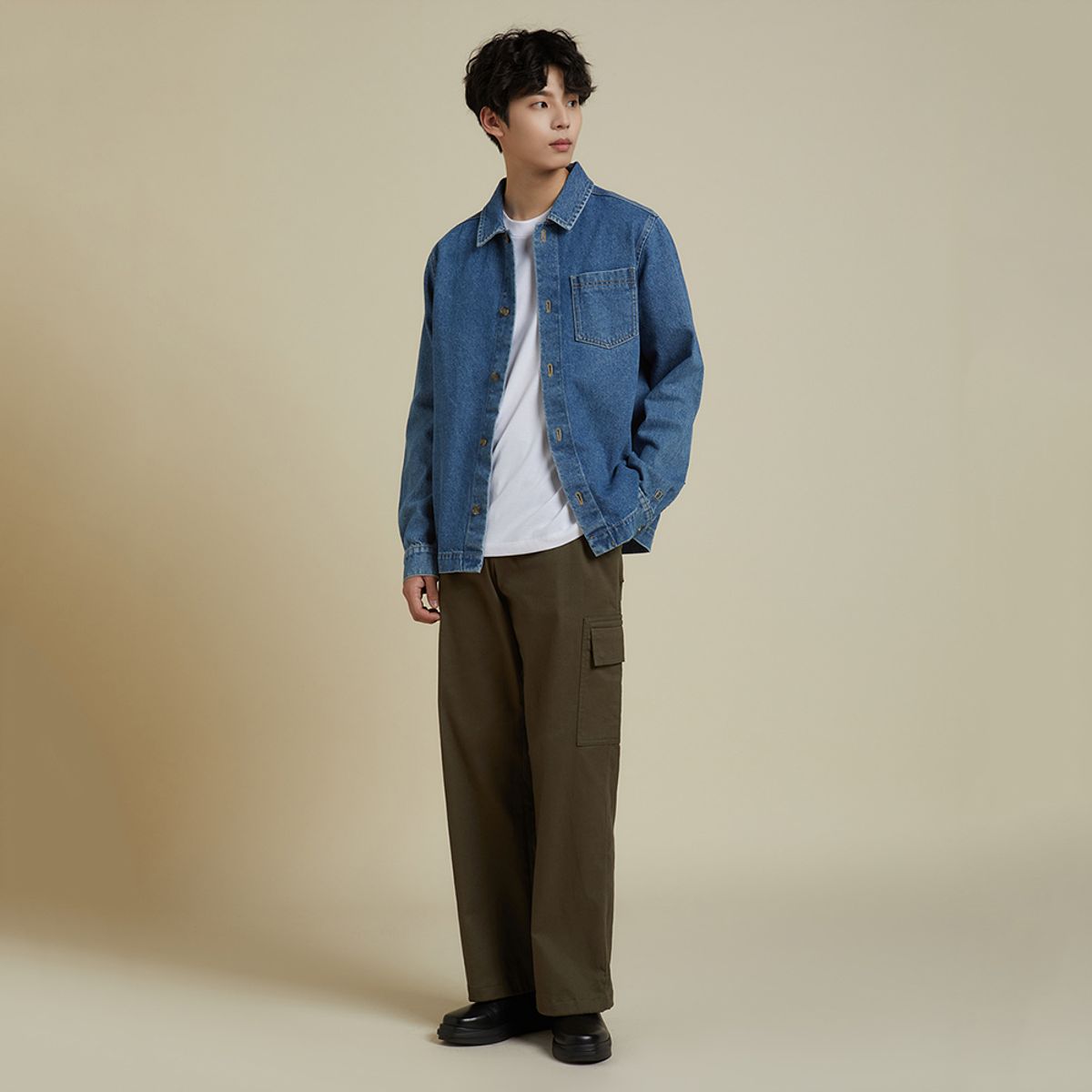 플라즈(PLADS7) LAYTON DENIM HYBRID SHIRT_M226CSH703M