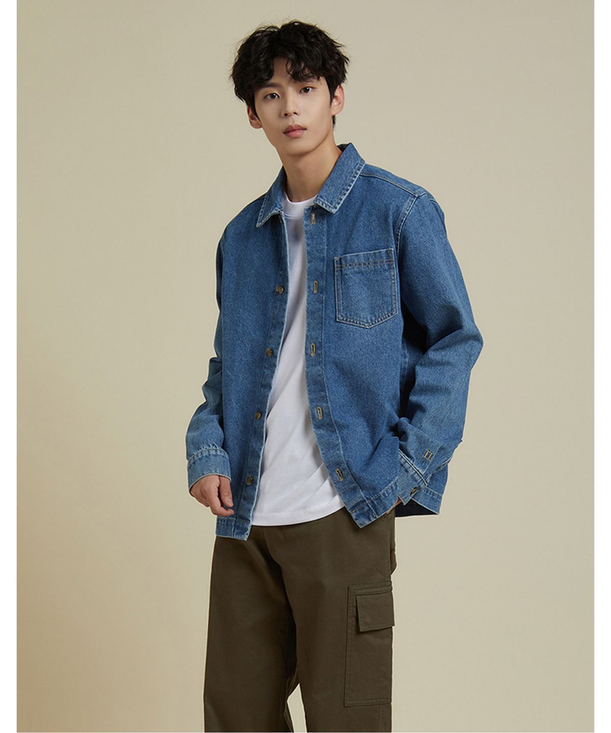 플라즈(PLADS7) LAYTON DENIM HYBRID SHIRT_M226CSH703M