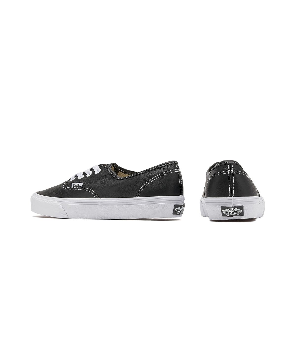 반스(VANS) 어센틱 - (레더) 블랙:트루 화이트 / VN000CRTBPA1