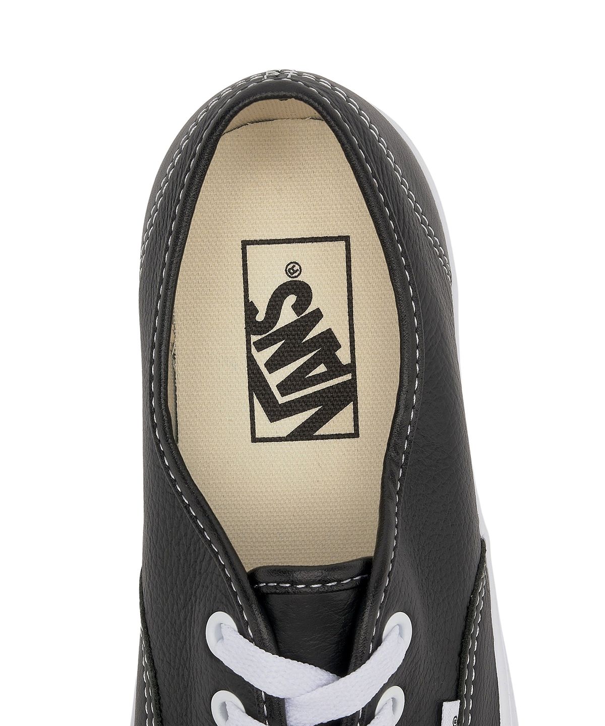 반스(VANS) 어센틱 - (레더) 블랙:트루 화이트 / VN000CRTBPA1