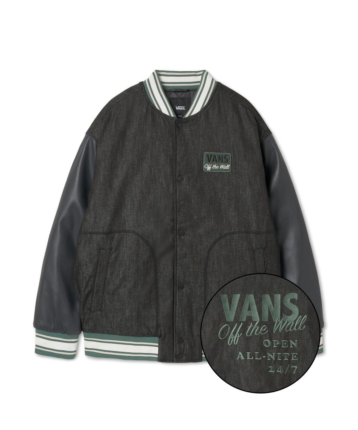 반스(VANS) 데님 로고 베이스볼 - 블랙 데님 / VN000KC0Q471