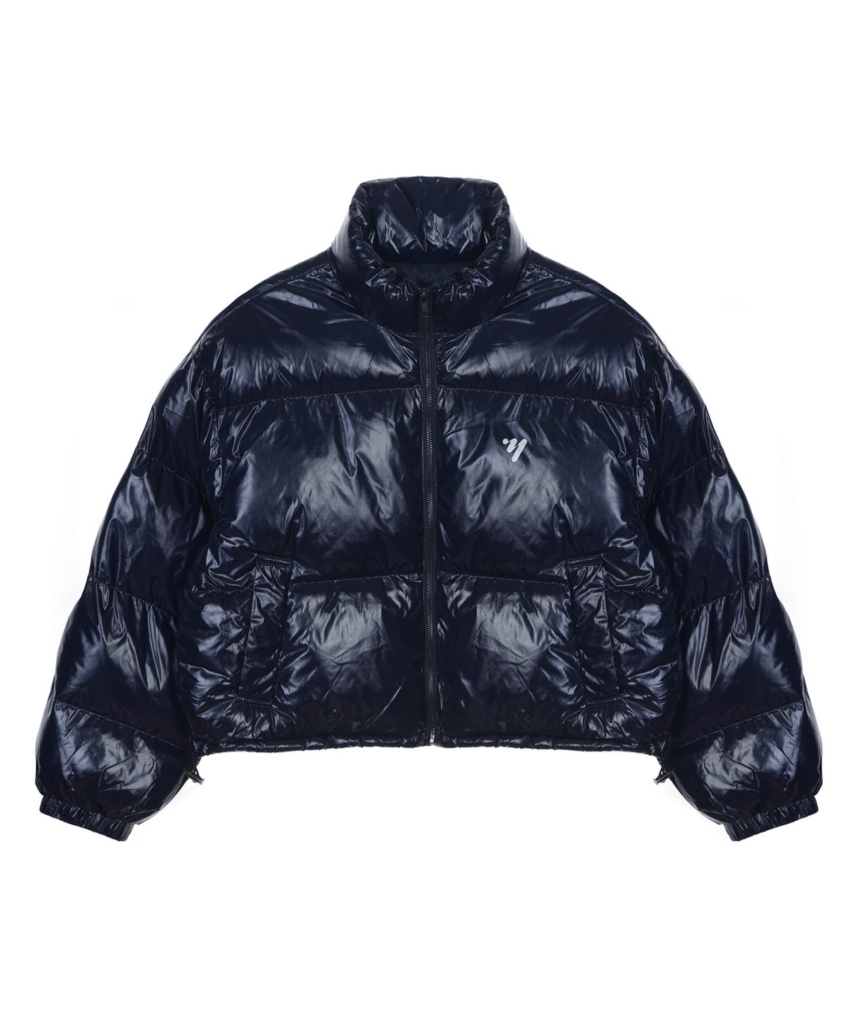 닉앤니콜(NICK&NICOLE) SHINE CROP PUFFER PADDING_NAVY