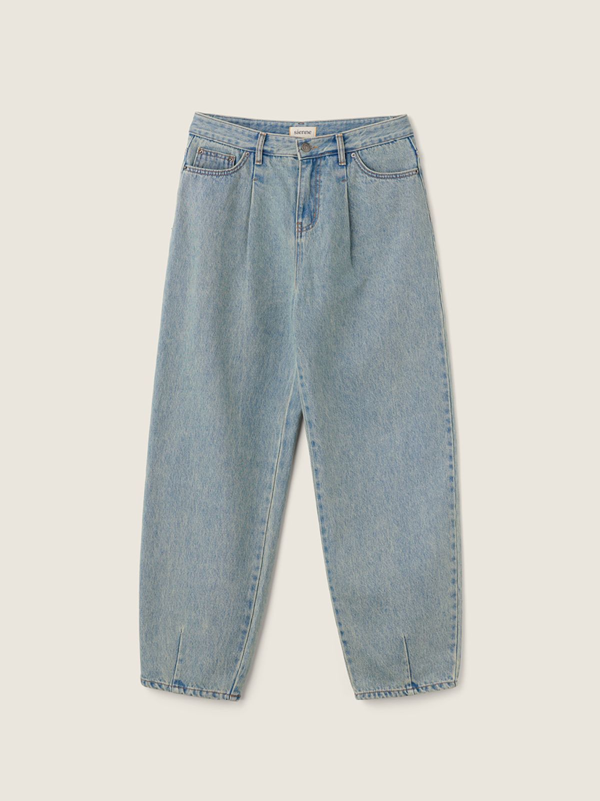 시엔느(SIENNE) Curved Denim Pants (Blue)