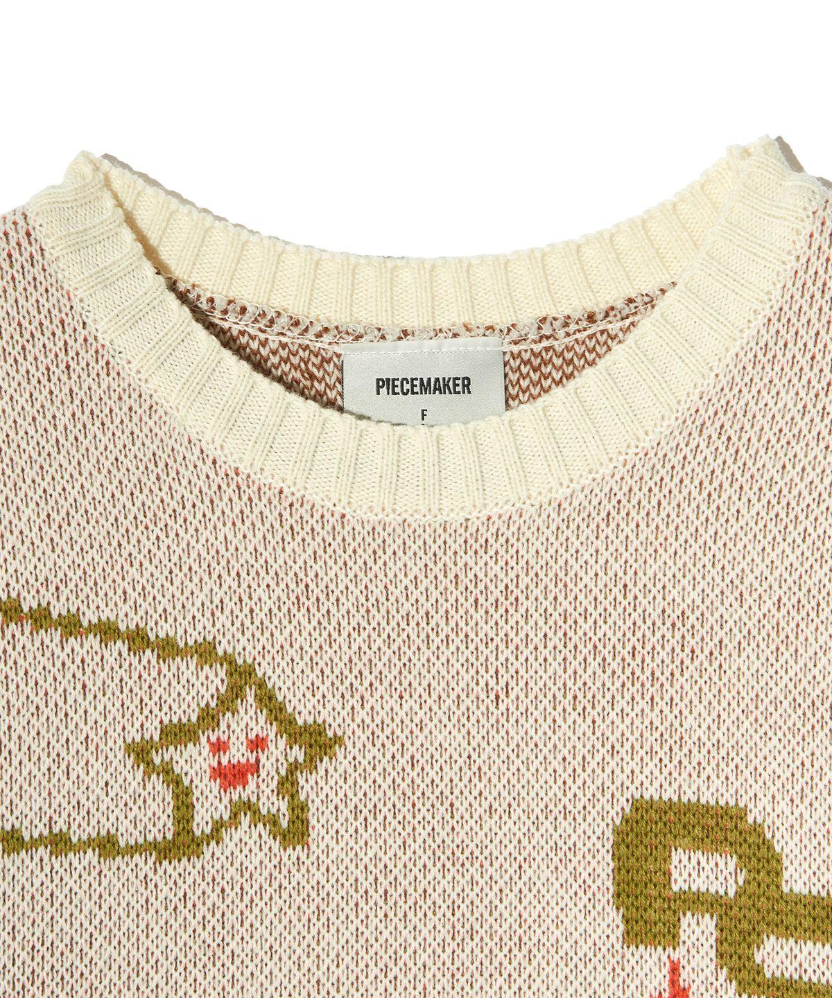 피스메이커(PIECE MAKER) DONKEY JACQUARD KNIT PULLOVER (IVORY)