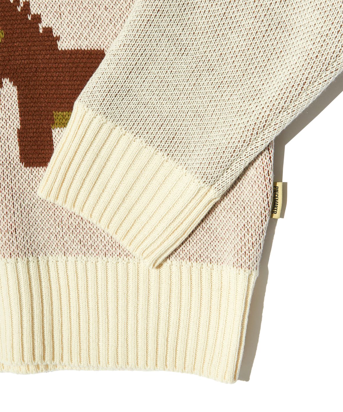 피스메이커(PIECE MAKER) DONKEY JACQUARD KNIT PULLOVER (IVORY)
