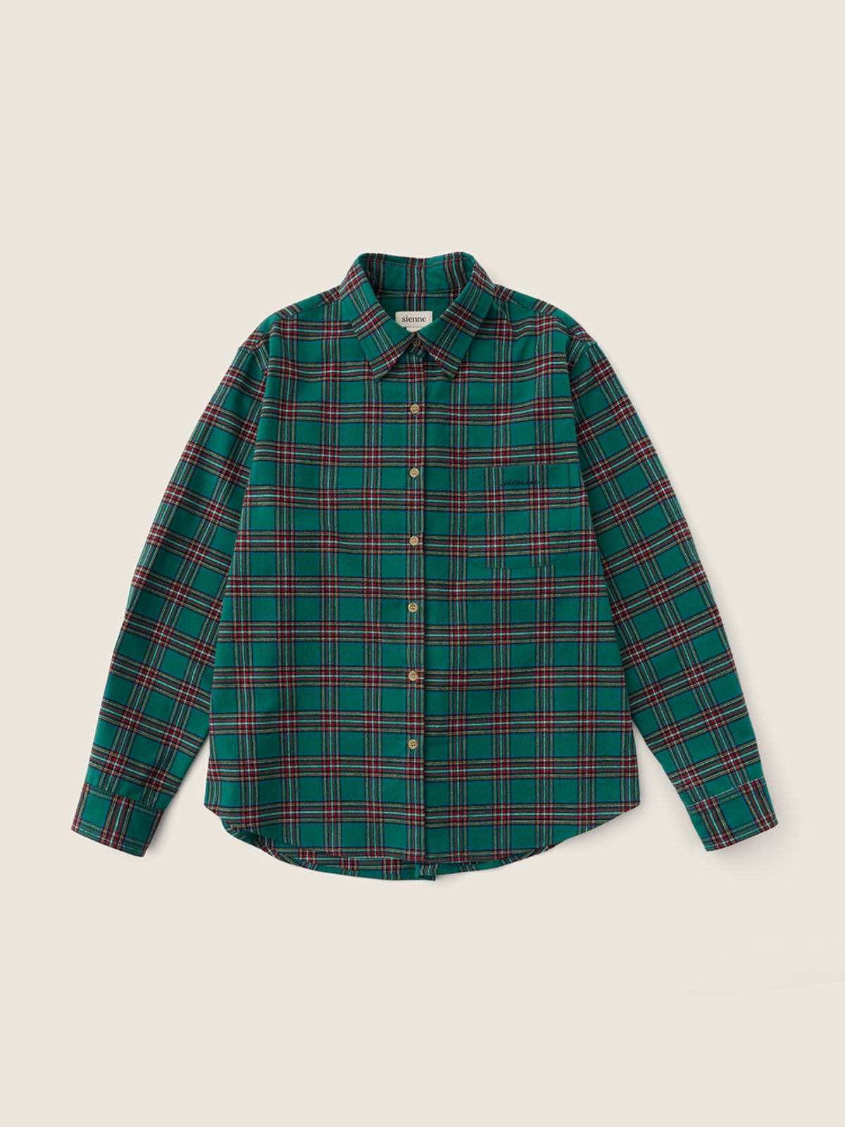 시엔느(SIENNE) Noel Tartan Check Shirt (Green)