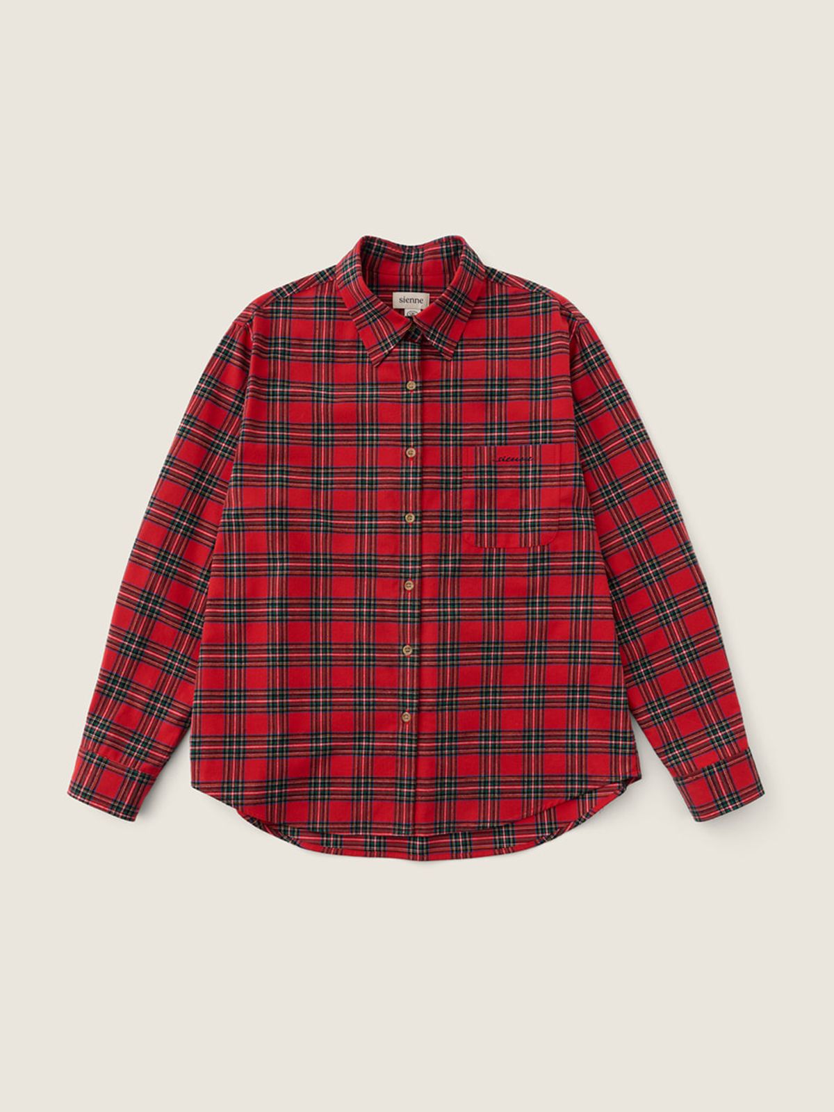 시엔느(SIENNE) Noel Tartan Check Shirt (Red)