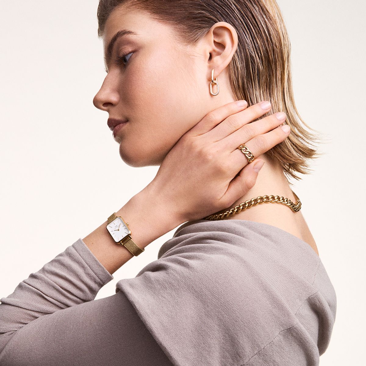 다니엘 웰링턴(DANIEL WELLINGTON) CHUNKY CHAIN NECKLACE 볼드스타일 두꺼운 체인목걸이