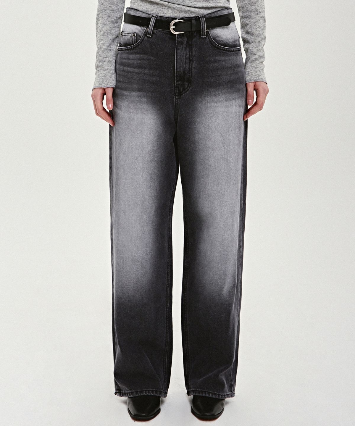 닉앤니콜(NICK&NICOLE) TWO TONE WASHING QUALITY DENIM PANTS_GRAY