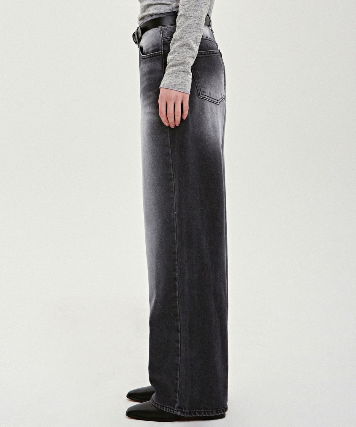 닉앤니콜(NICK&NICOLE) TWO TONE WASHING QUALITY DENIM PANTS_GRAY