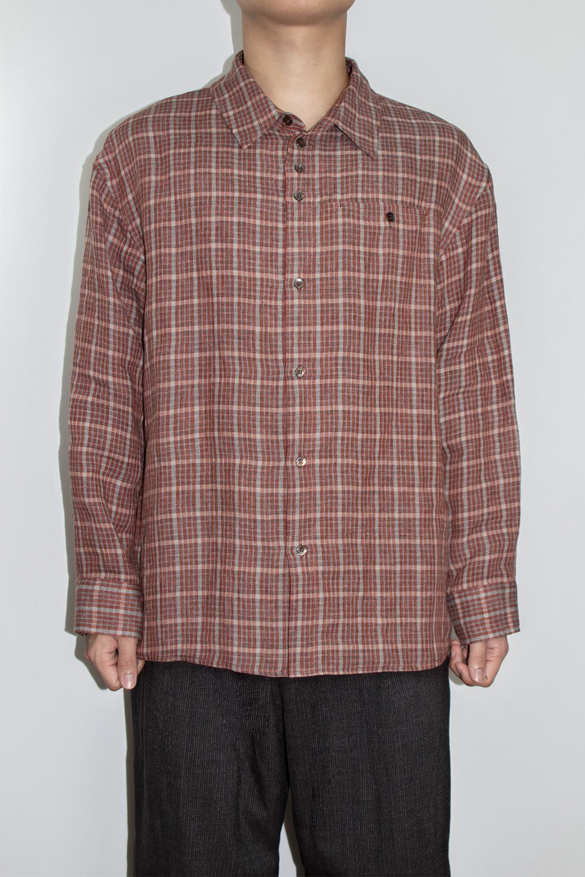 래깅툴즈(LAGGINGTOOLS) Natural Check Pattern Shirt_____red