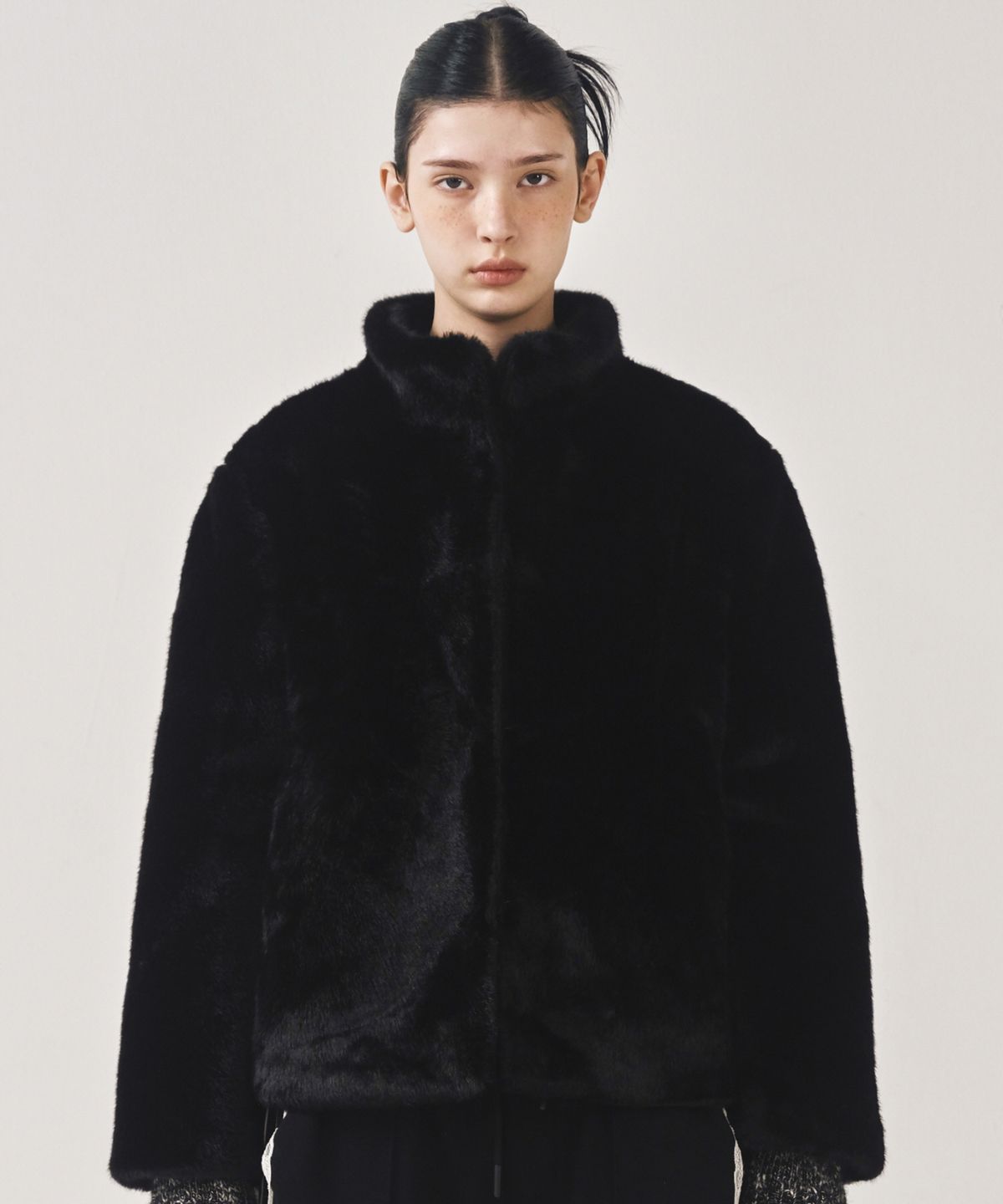 닉앤니콜(NICK&NICOLE) HIGH NECK SOFT FUR JACKET_2 COLOR