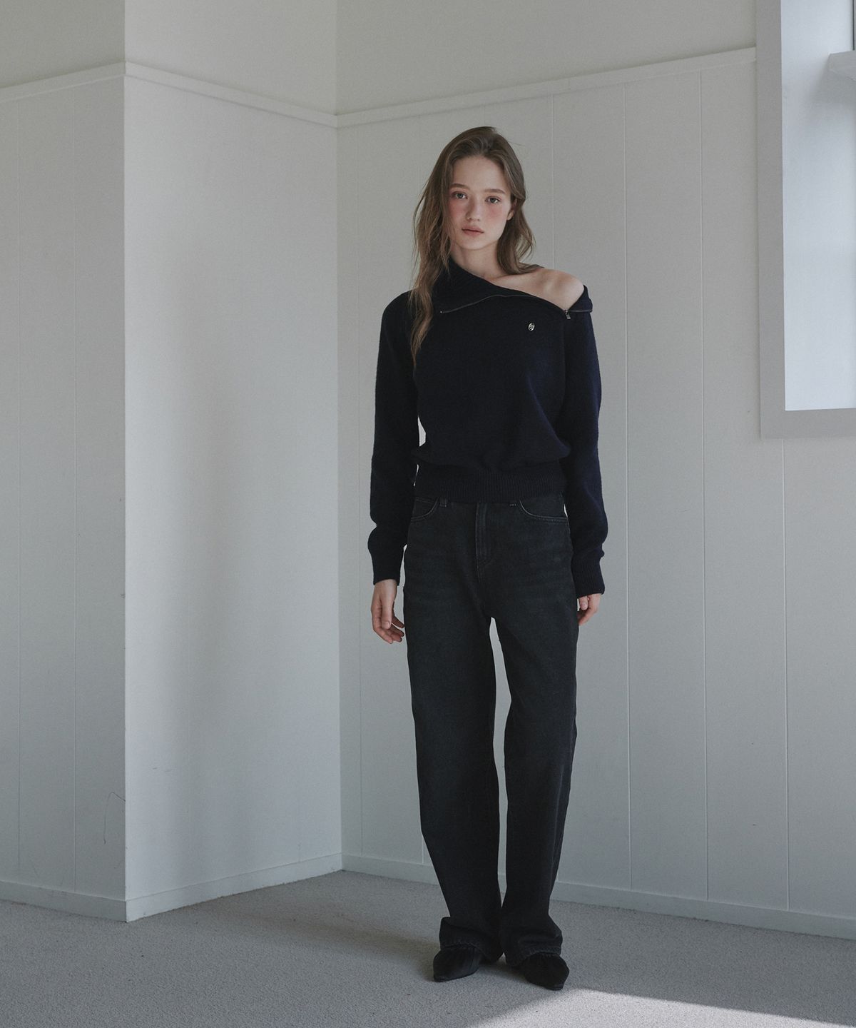 마우솔레움(MAU SOLEUM) Carter Straight Denim Jean - Dark Grey