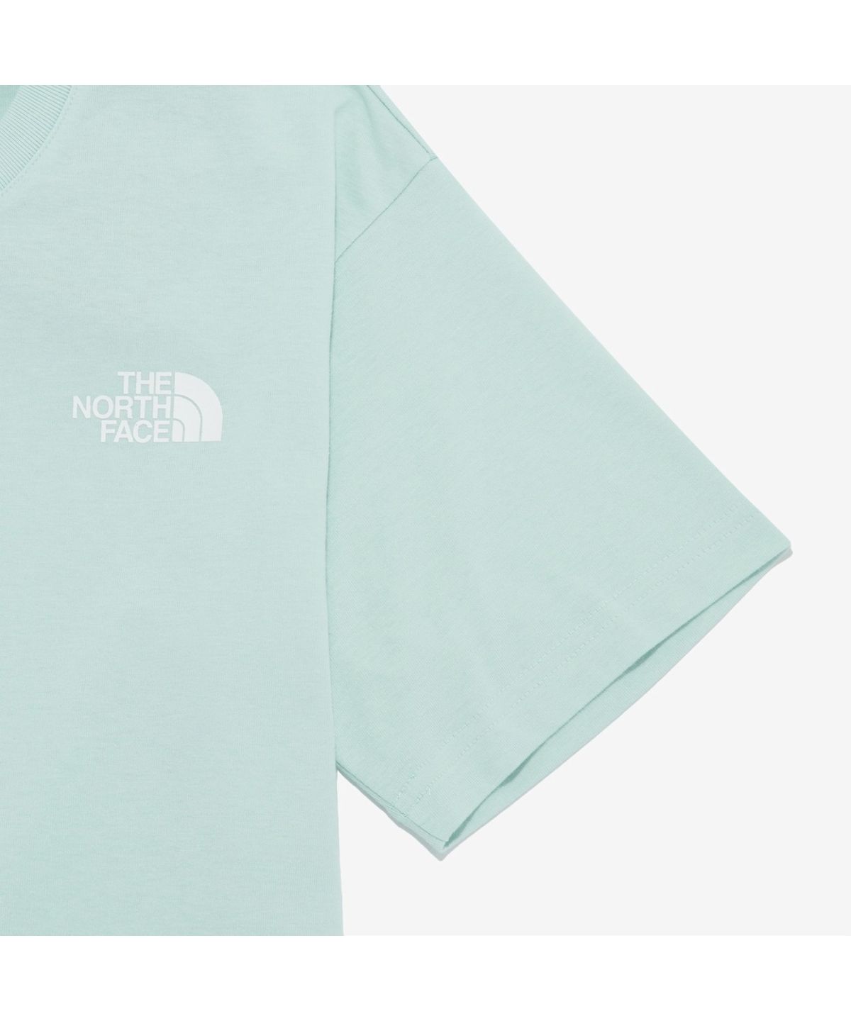 노스페이스(THE NORTH FACE) NT7UR42B 여성 TNF 한글 반팔 라운드티_MINT