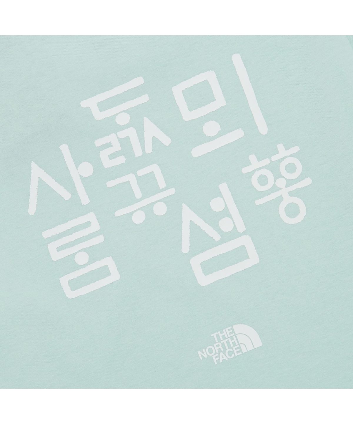 노스페이스(THE NORTH FACE) NT7UR42B 여성 TNF 한글 반팔 라운드티_MINT