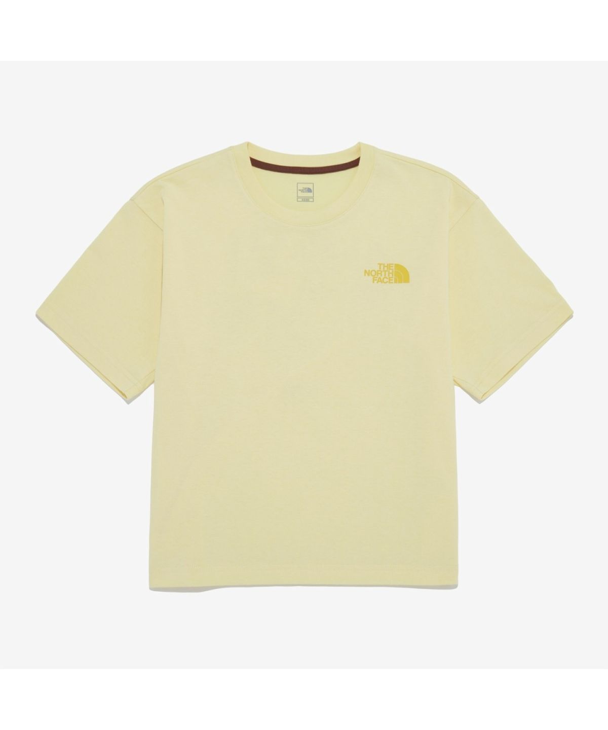 노스페이스(THE NORTH FACE) NT7UR42C 여성 TNF 한글 반팔 라운드티_LIGHT YELLOW