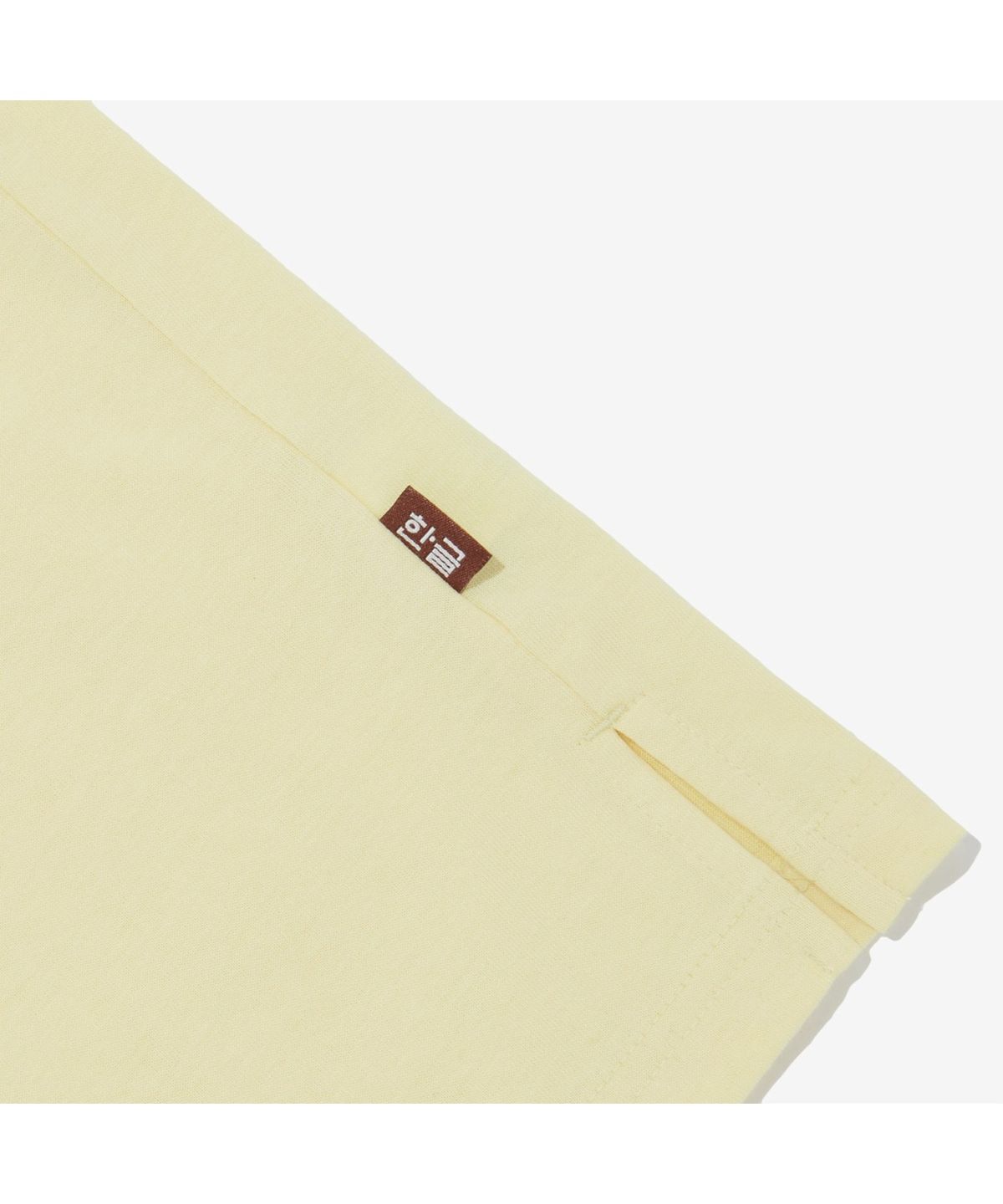 노스페이스(THE NORTH FACE) NT7UR42C 여성 TNF 한글 반팔 라운드티_LIGHT YELLOW
