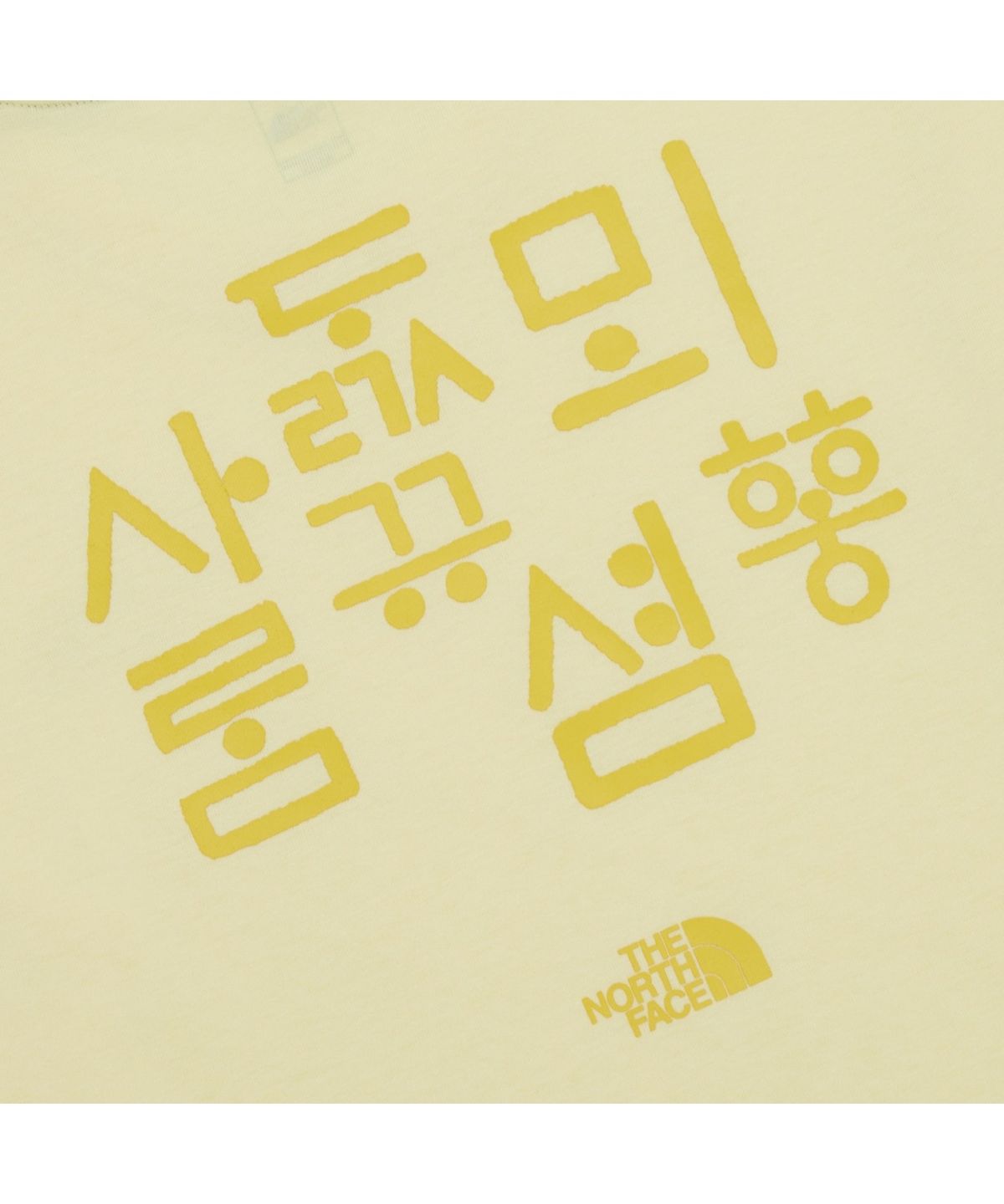 노스페이스(THE NORTH FACE) NT7UR42C 여성 TNF 한글 반팔 라운드티_LIGHT YELLOW