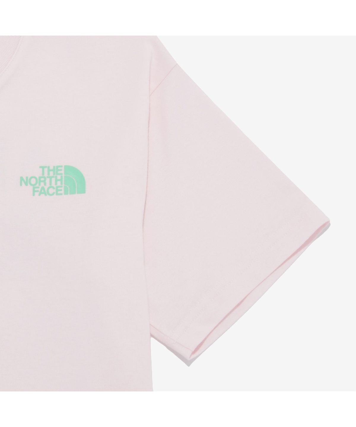 노스페이스(THE NORTH FACE) NT7UR42D 여성 TNF 한글 반팔 라운드티_LIGHT PINK