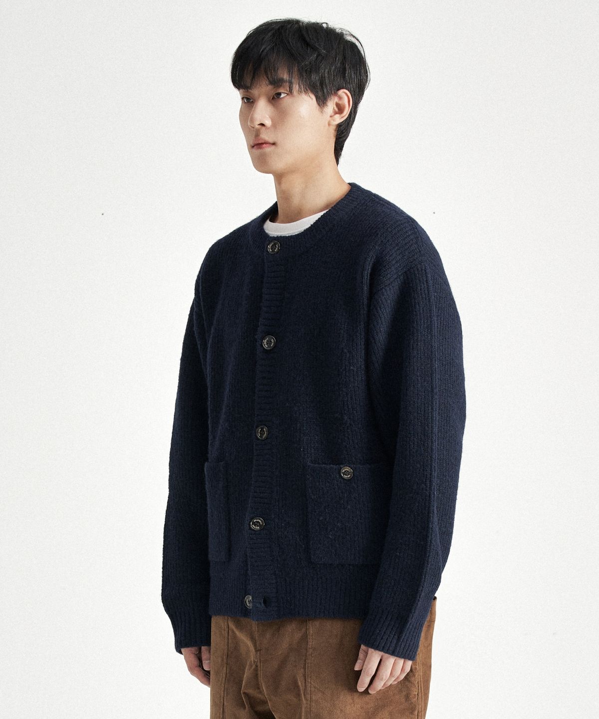 힐리먼트(HELEMENT) 더블린 니트 가디건 (NAVY)