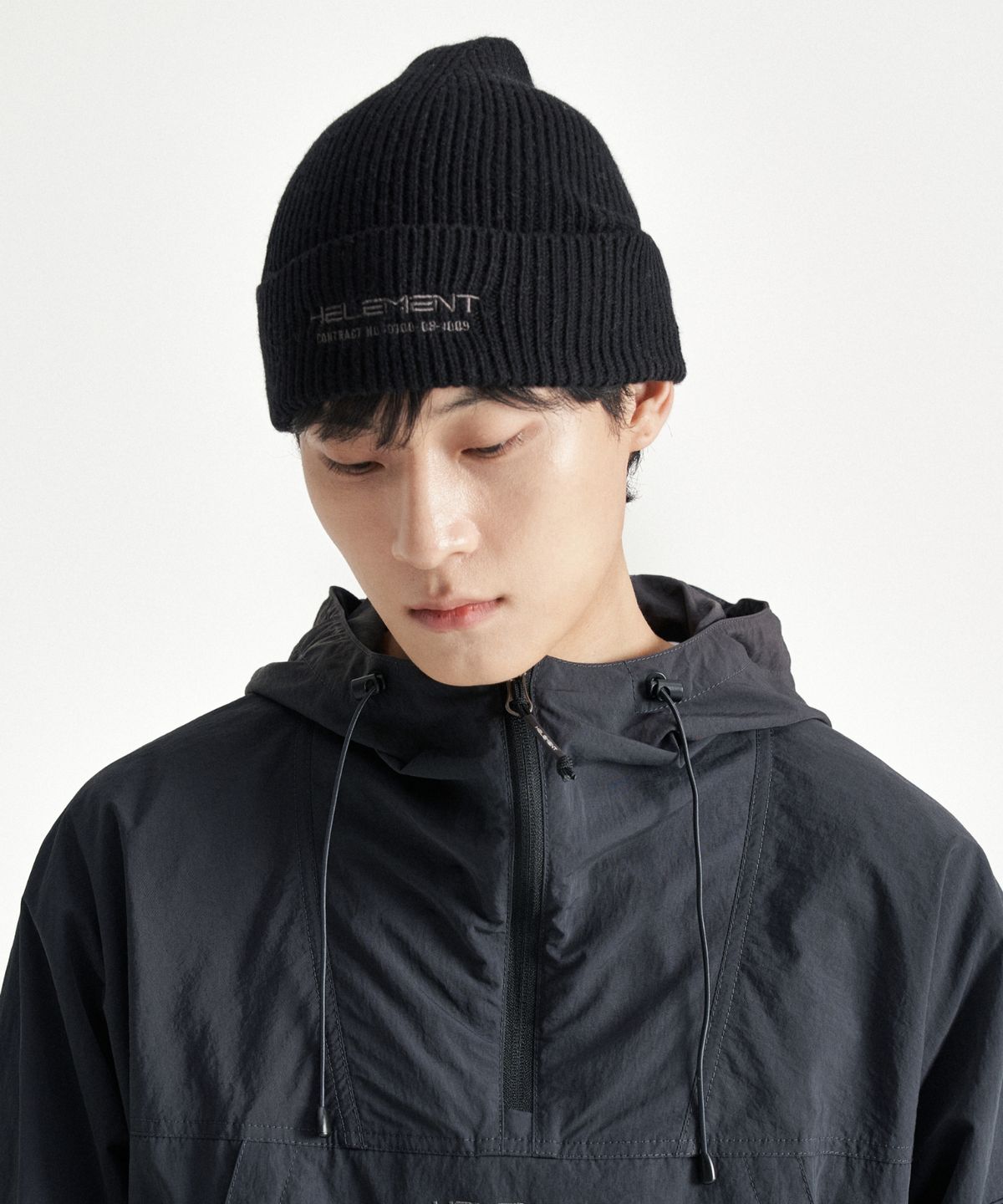 힐리먼트(HELEMENT) 베이직 G1 울 비니 (BLACK)