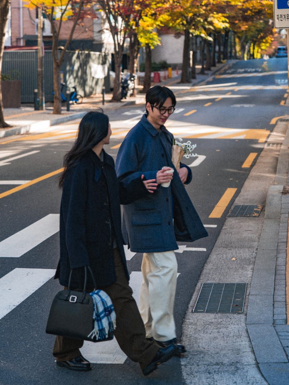 MUSINSA公式 | Havehad City Wool Half Coat (Charcoal)