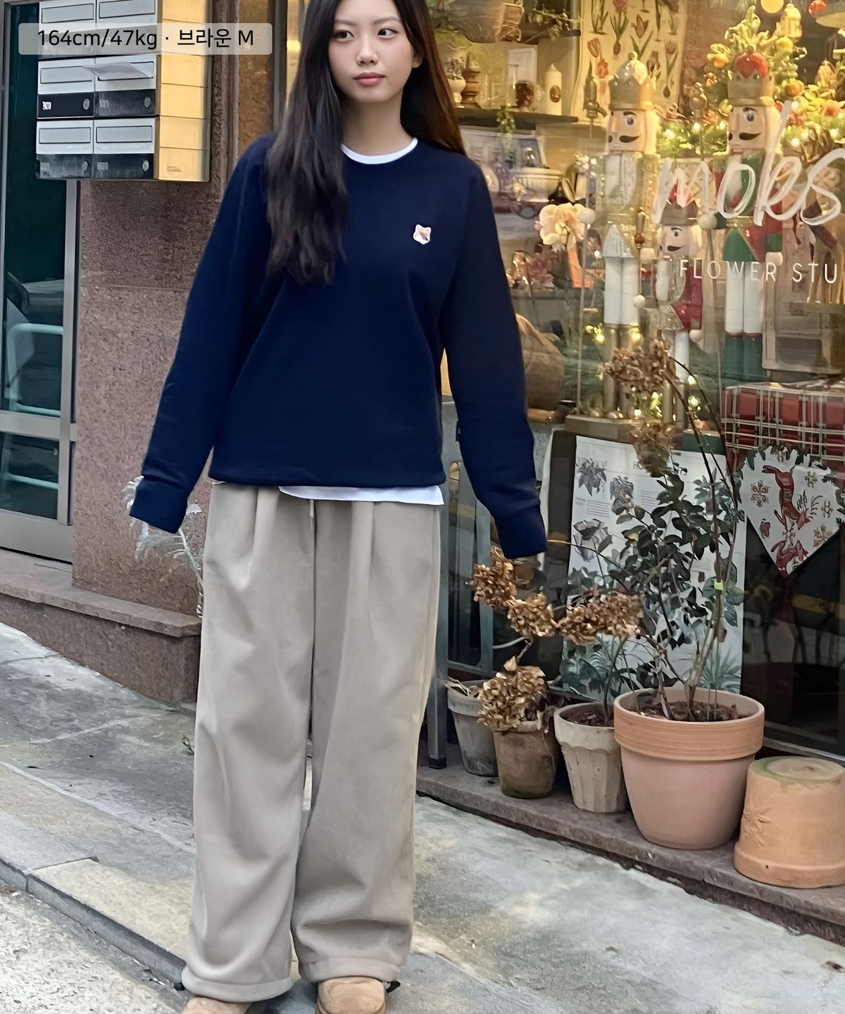 발데블랑코(VALDEBLANCO) 와이드 원턱 코듀로이 기모 스트링 팬츠 [브라운]