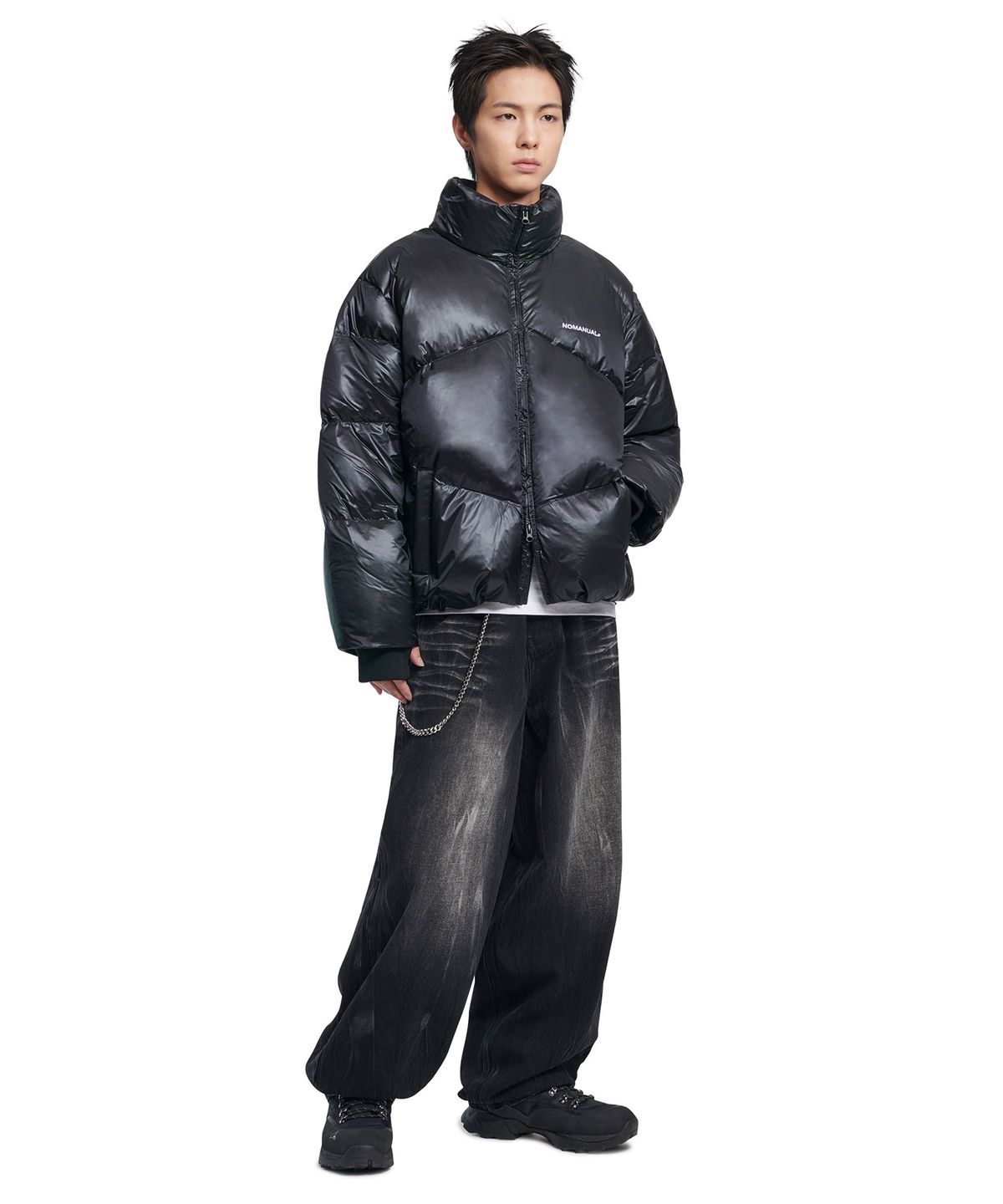 노매뉴얼(NOMANUAL) SKADI DUCK DOWN - GLOSSY BLACK