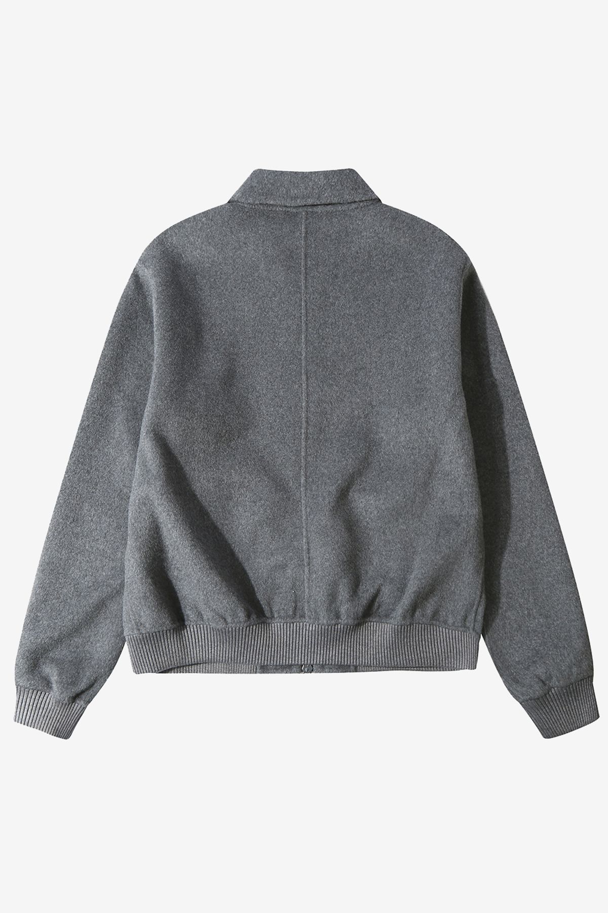 르몽생미셸(LE MONT ST MICHEL) MACAU - BOMBER WOOL JACKET_Grey