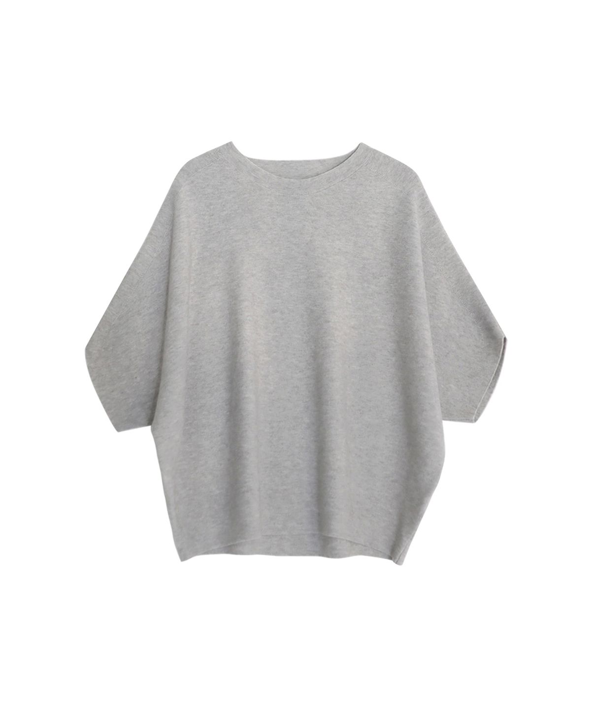 바스카라(VASCARA) Batwing Sleeve Round neck Half Knitwear (5colors)