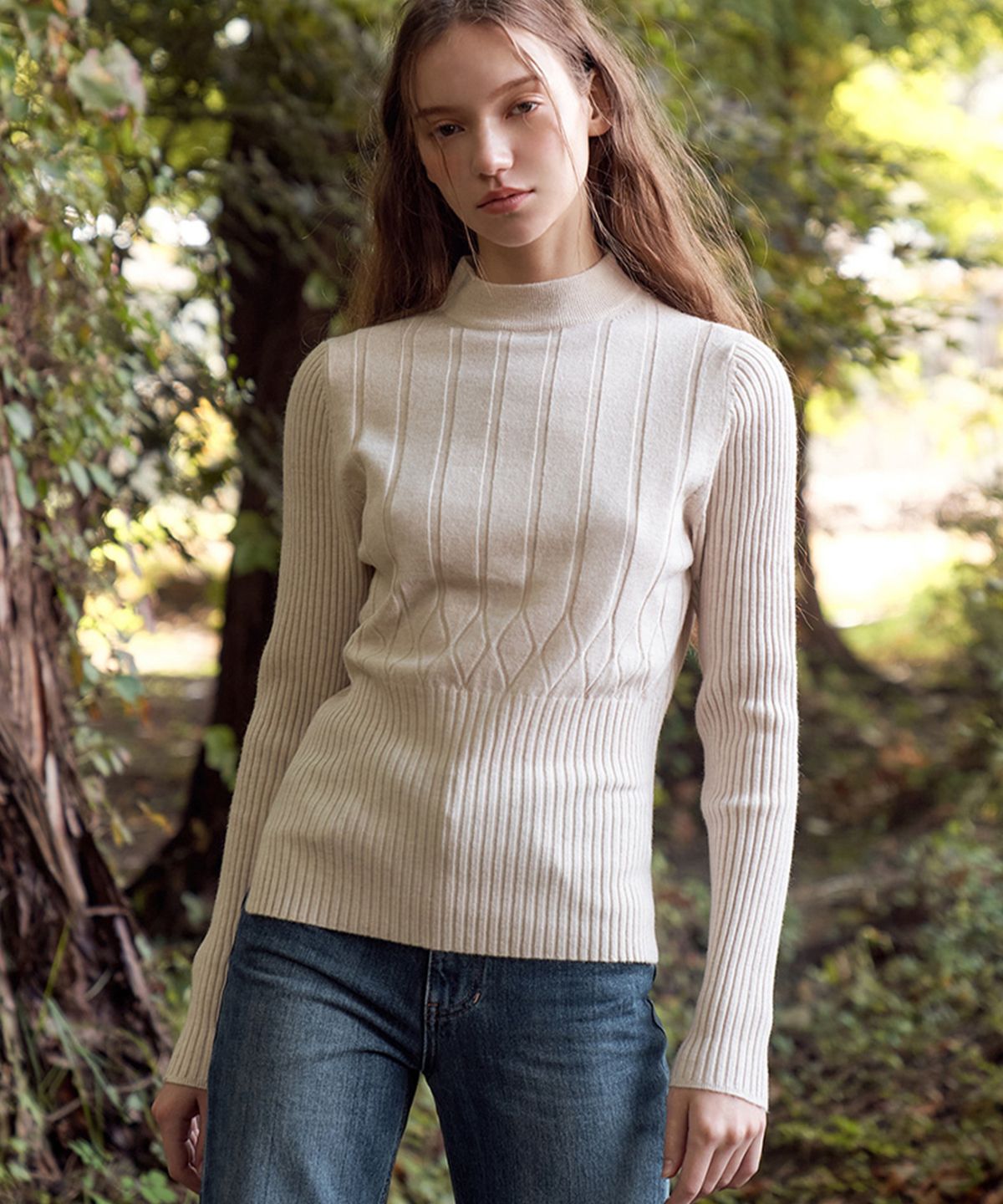 바스카라(VASCARA) DIA Half-neck Knitwear (5colors)