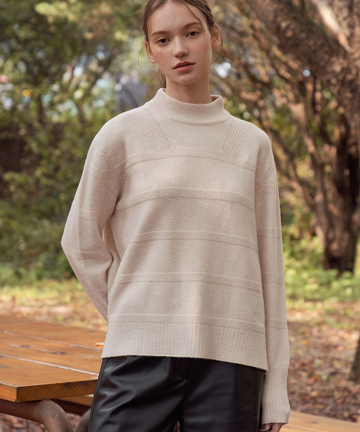 바스카라(VASCARA) Horizon Half-neck Knitwear (4colors)