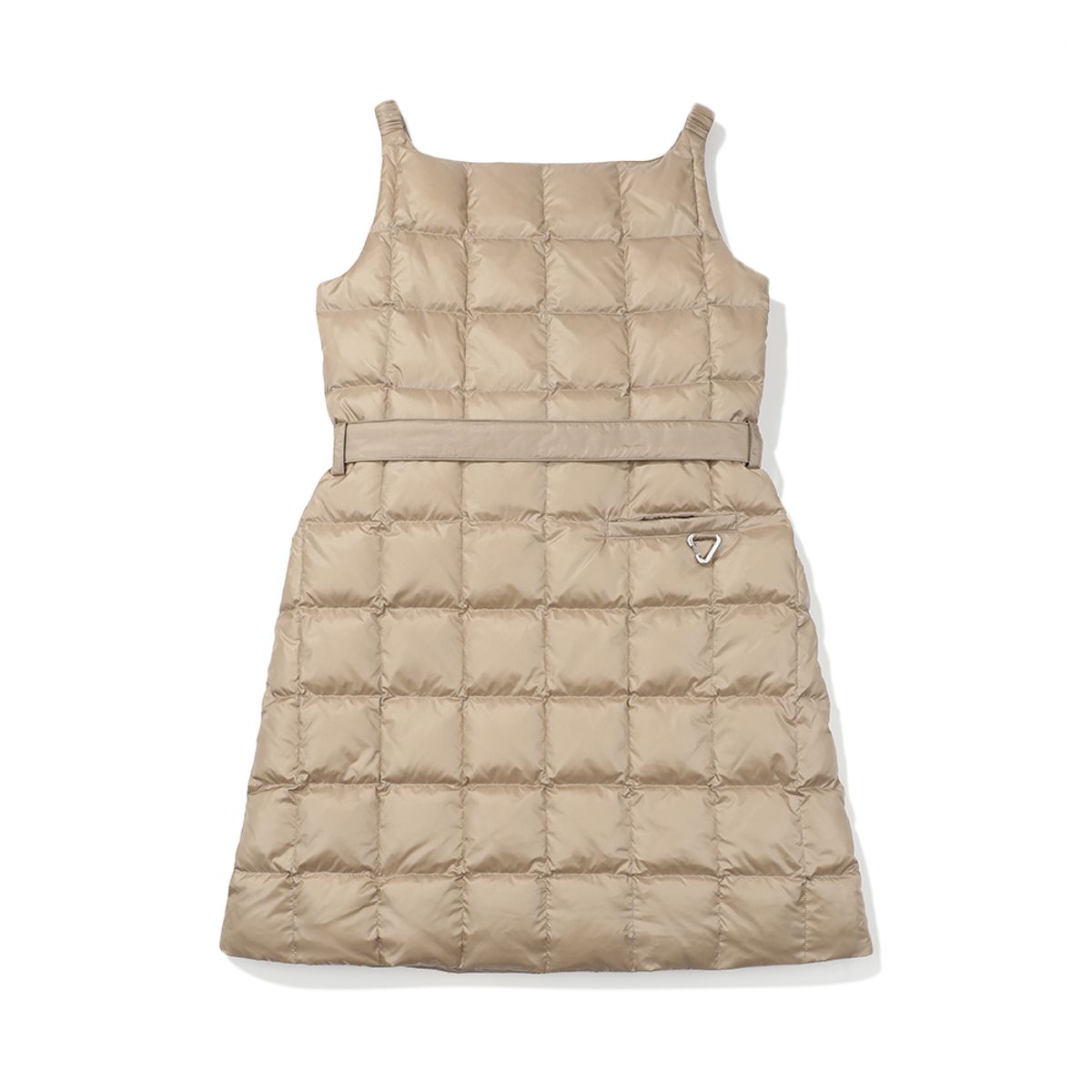 말본 골프(MALBON GOLF) 스퀘어 퀼티드 다운 원피스 BEIGE (WOMAN)