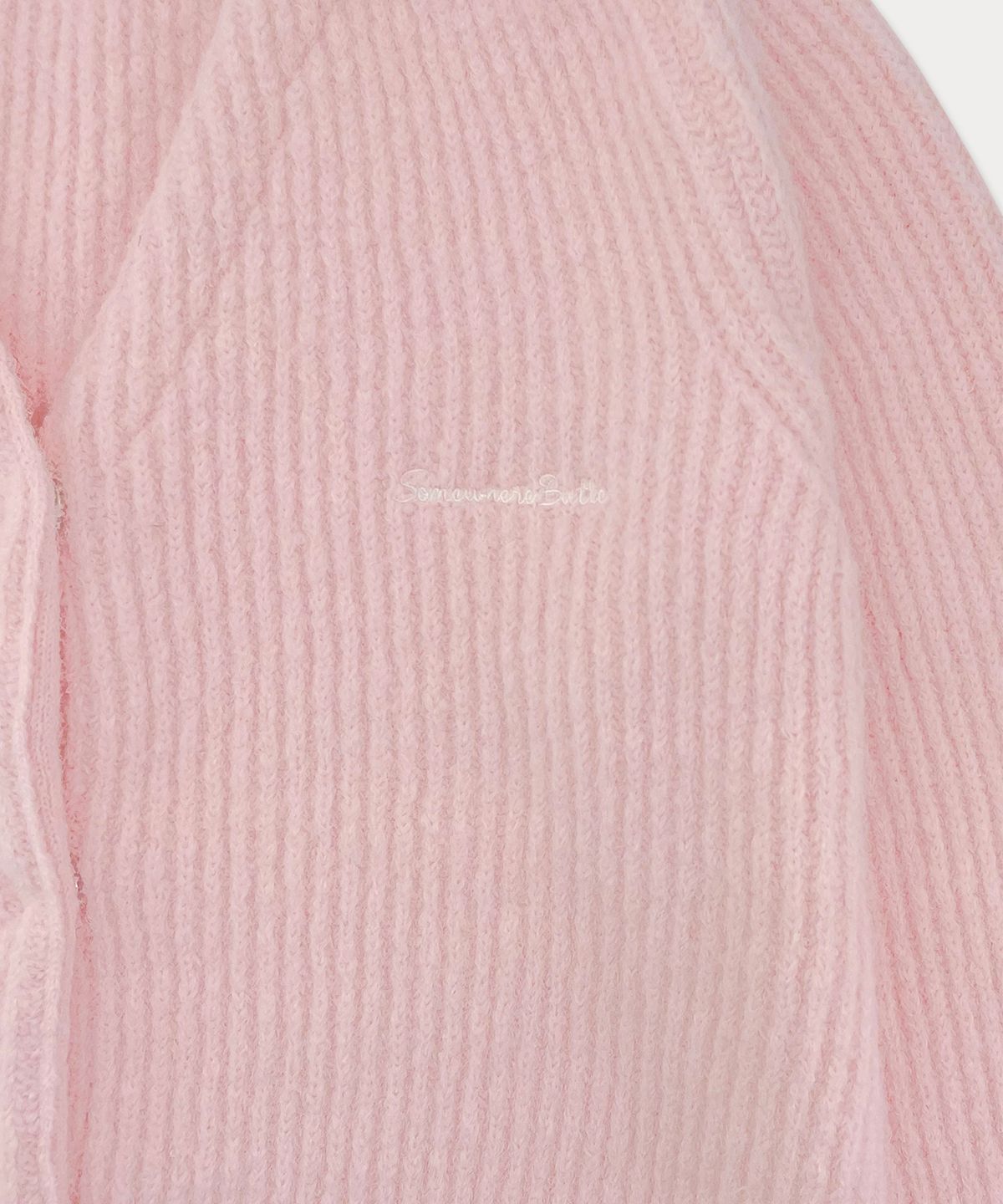 썸웨어버터(SOMEWHEREBUTTER) Moody Wool Cardigan - Light Pink