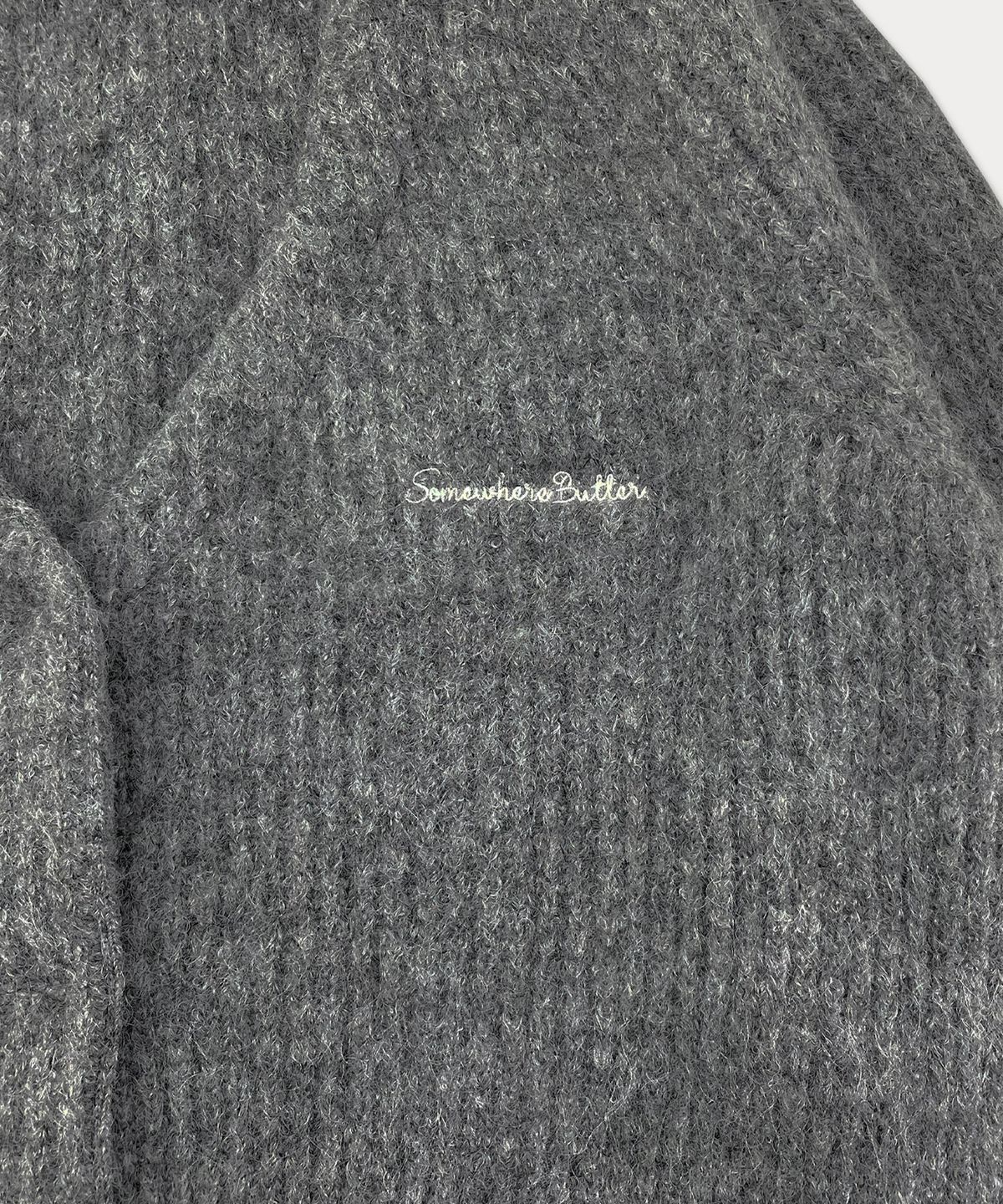 썸웨어버터(SOMEWHEREBUTTER) Moody Wool Cardigan - Grey