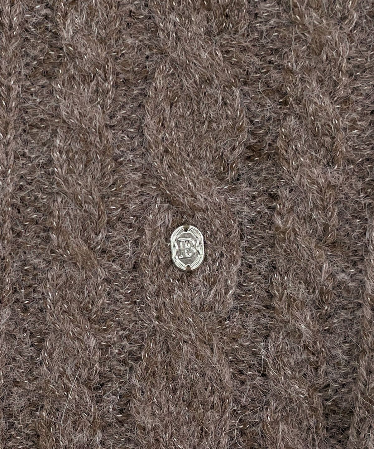 썸웨어버터(SOMEWHEREBUTTER) Some Cable Long Sleeve Knit - Brown