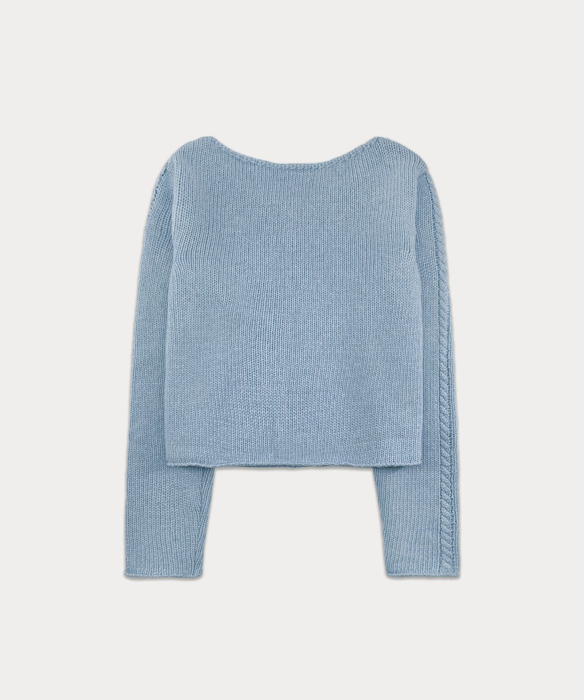 썸웨어버터(SOMEWHEREBUTTER) Poy Wool Knit - Light Blue