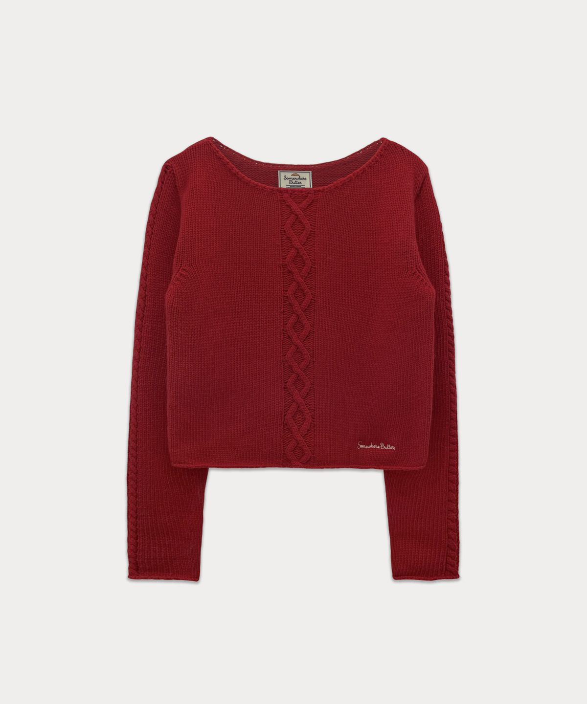 썸웨어버터(SOMEWHEREBUTTER) Poy Wool Knit - Red