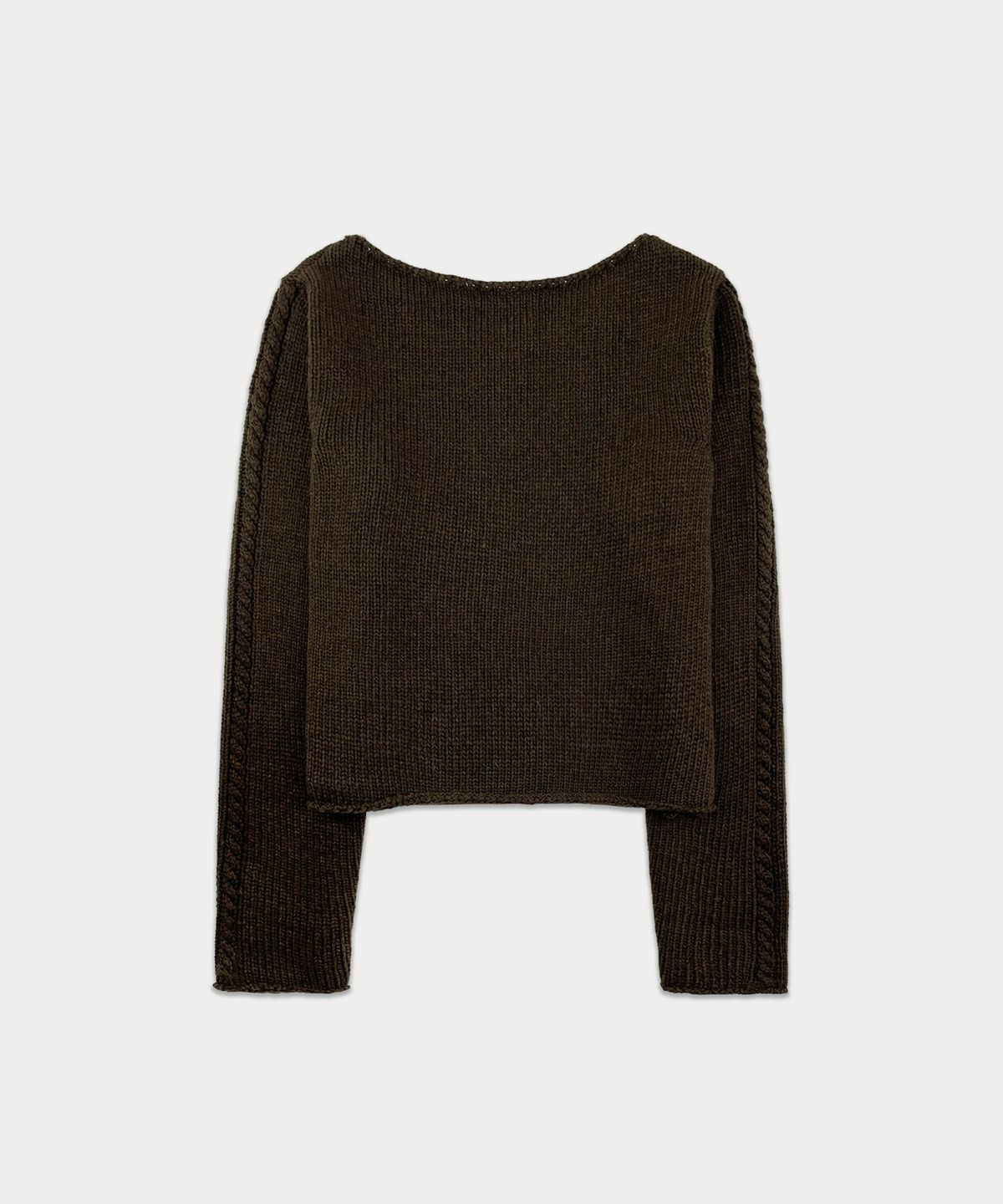 썸웨어버터(SOMEWHEREBUTTER) Poy Wool Knit - Brown