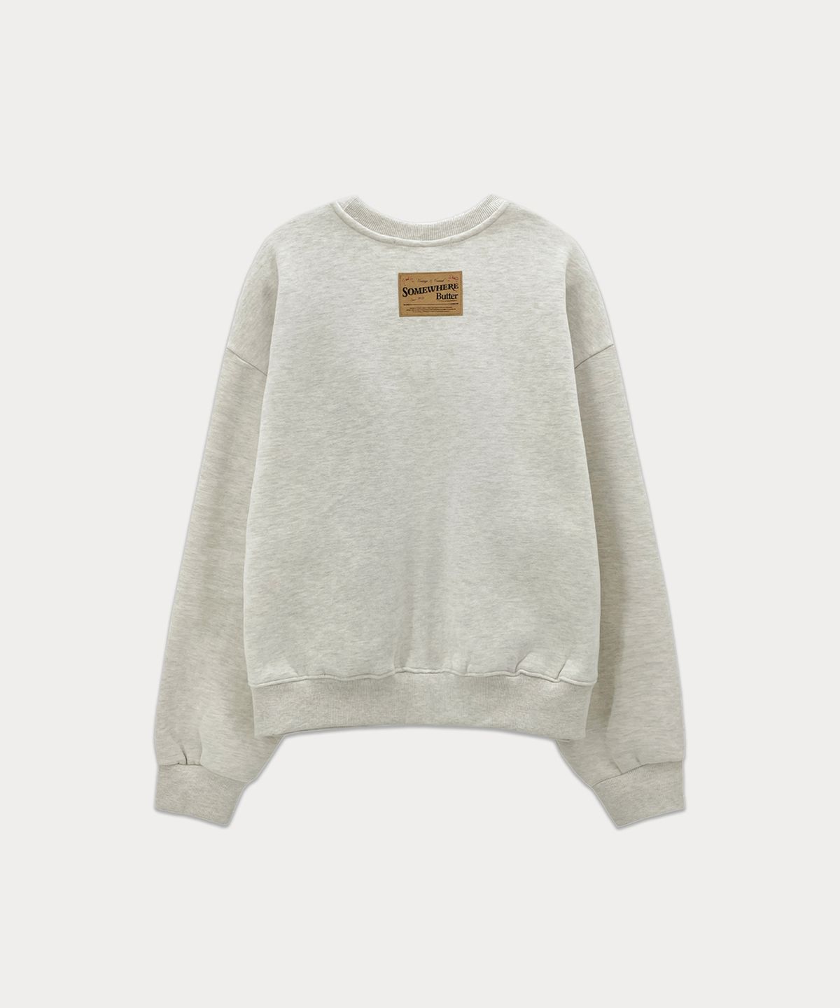 썸웨어버터(SOMEWHEREBUTTER) Pocket Vintage Sweatshirt - Oatmeal