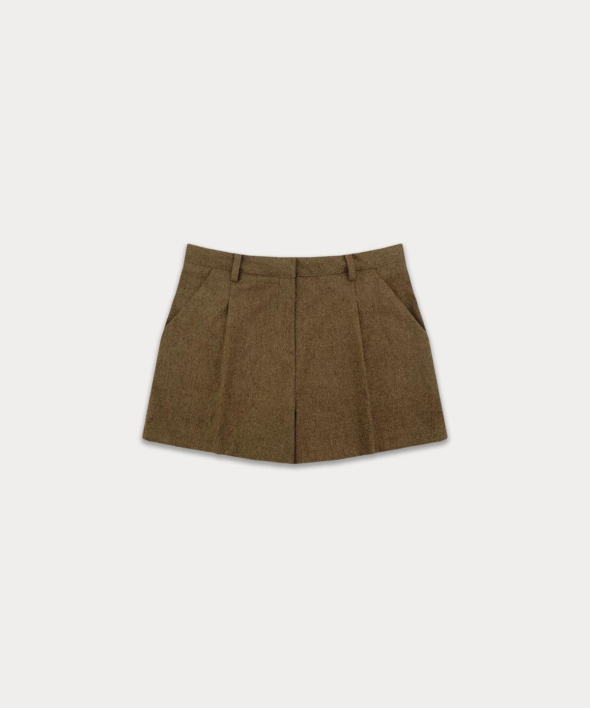 썸웨어버터(SOMEWHEREBUTTER) Louin Wool Short Pants - Brown