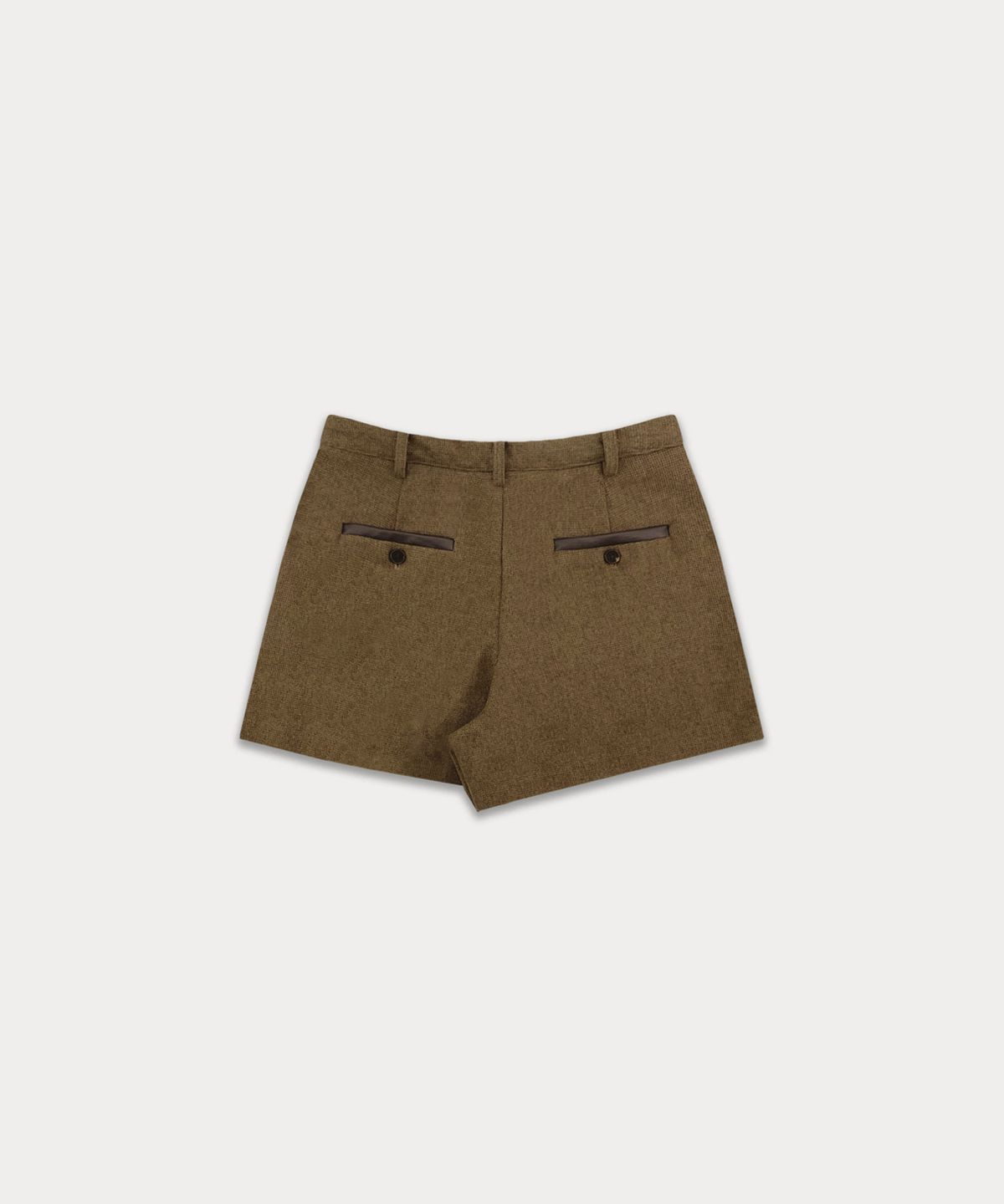 썸웨어버터(SOMEWHEREBUTTER) Louin Wool Short Pants - Brown