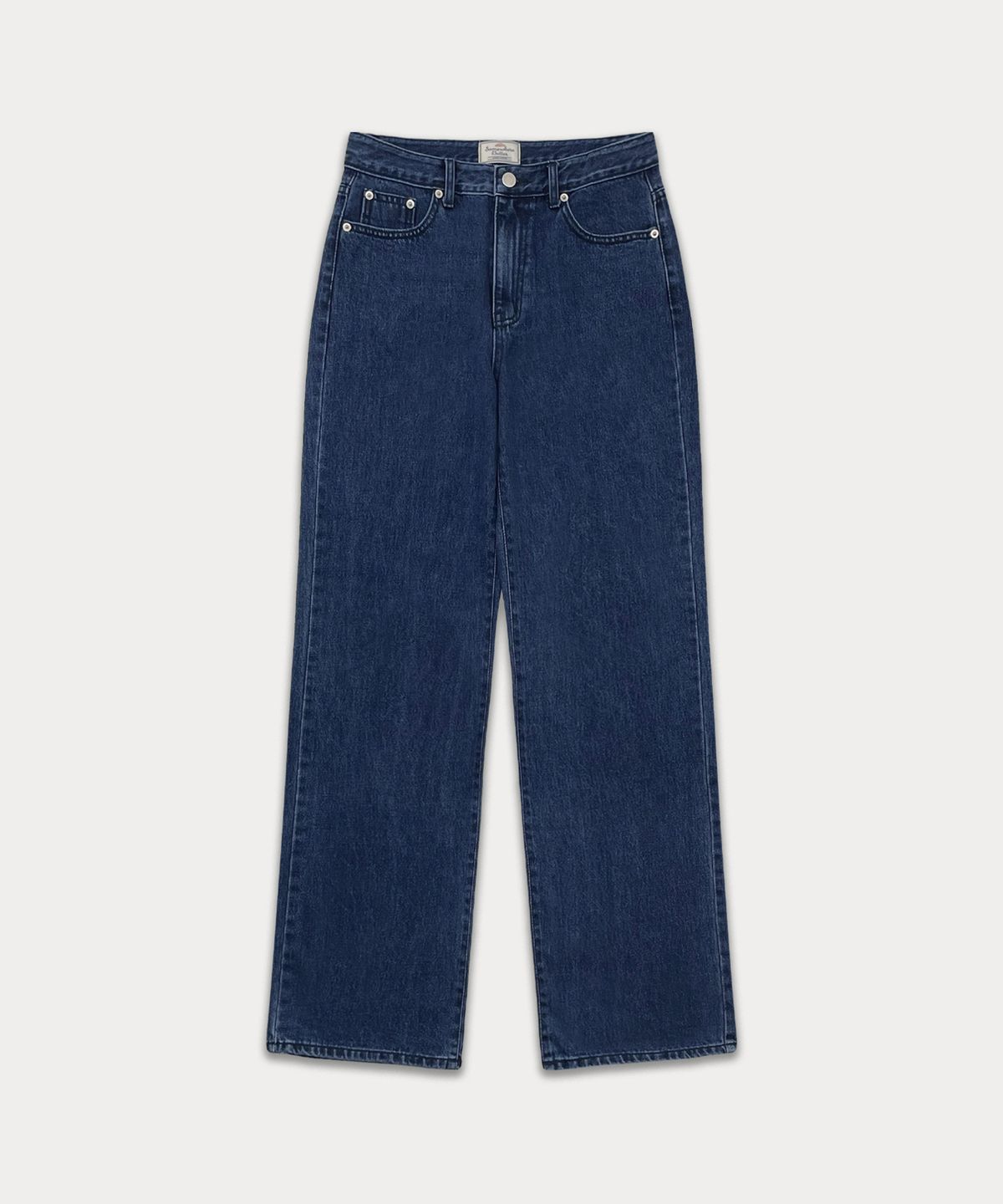 썸웨어버터(SOMEWHEREBUTTER) Jent Wide Deep Blue Denim Pants - Deep Blue