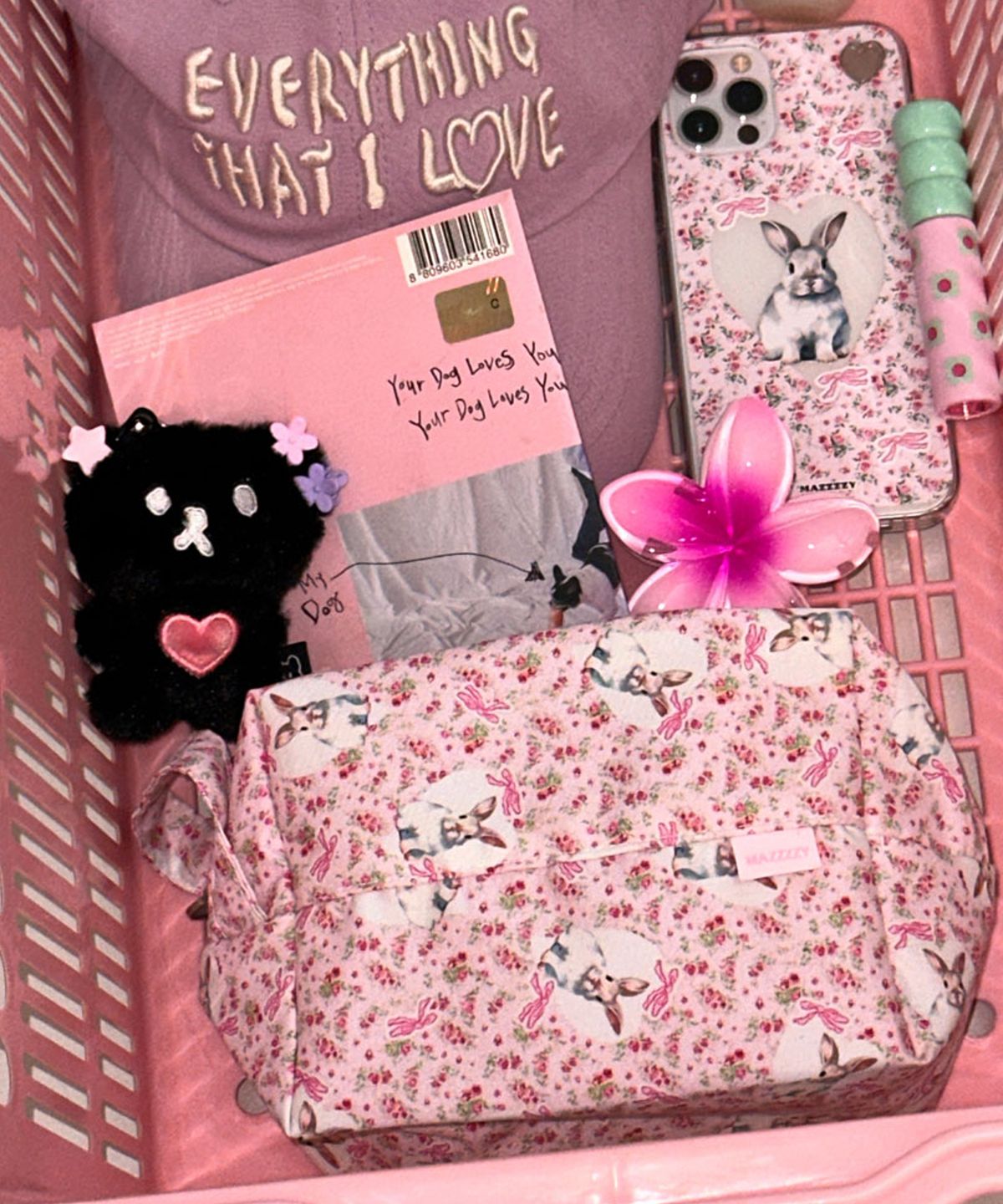마찌(MAZZZZY) Vintage bunny Carry-All Pouch