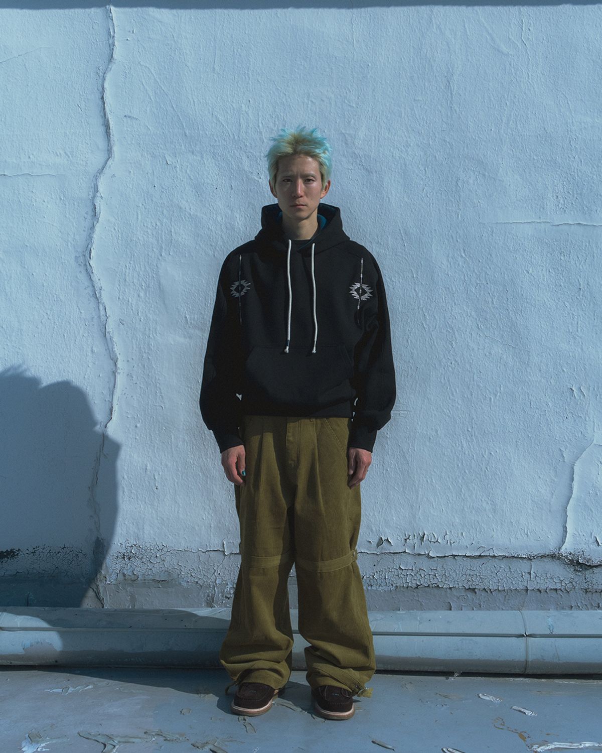 카락터(KARACTOR) Chimayo stitch hoodie / Black
