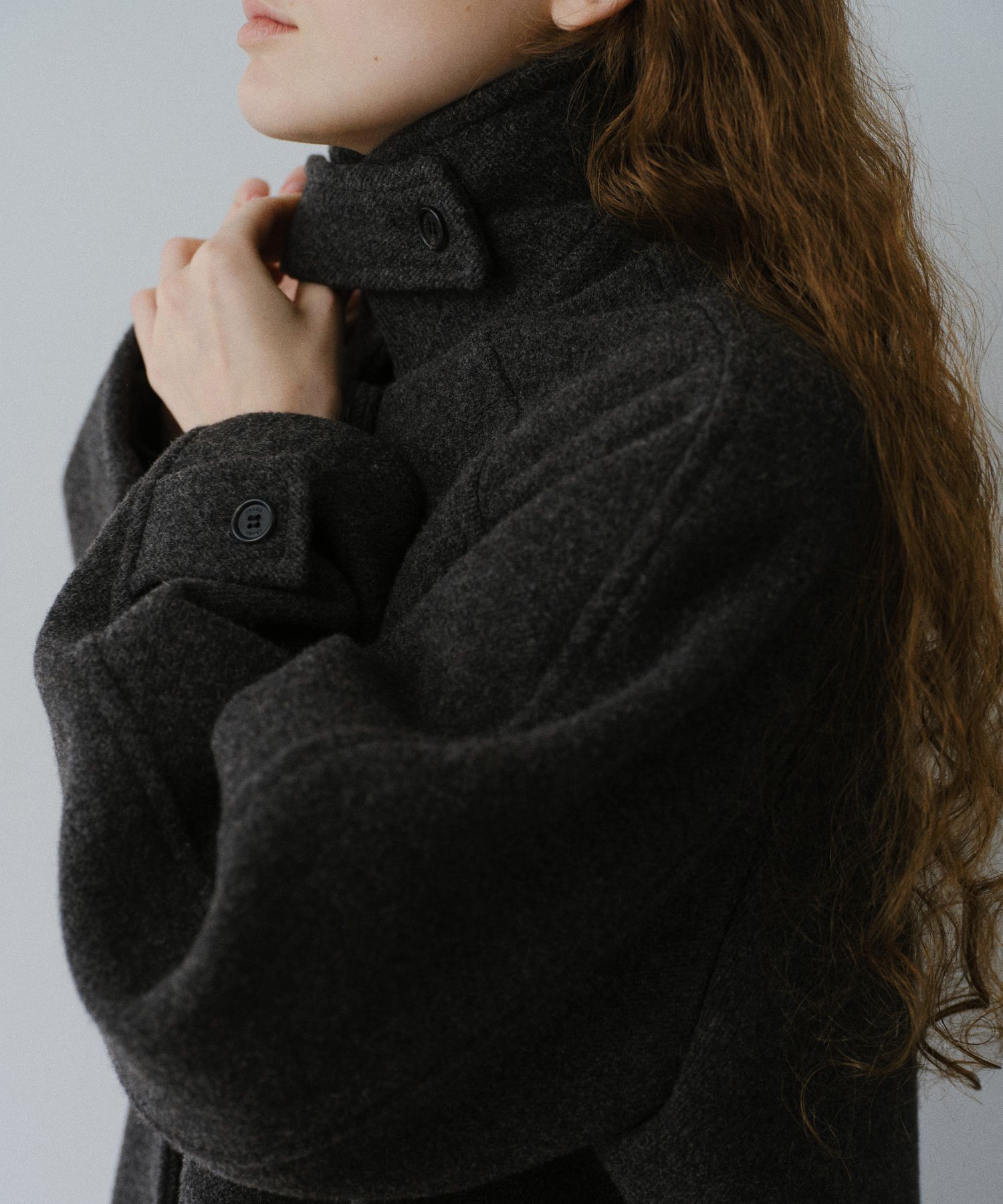 MUSINSA公式 | URAGO Wool balmacaan long coat