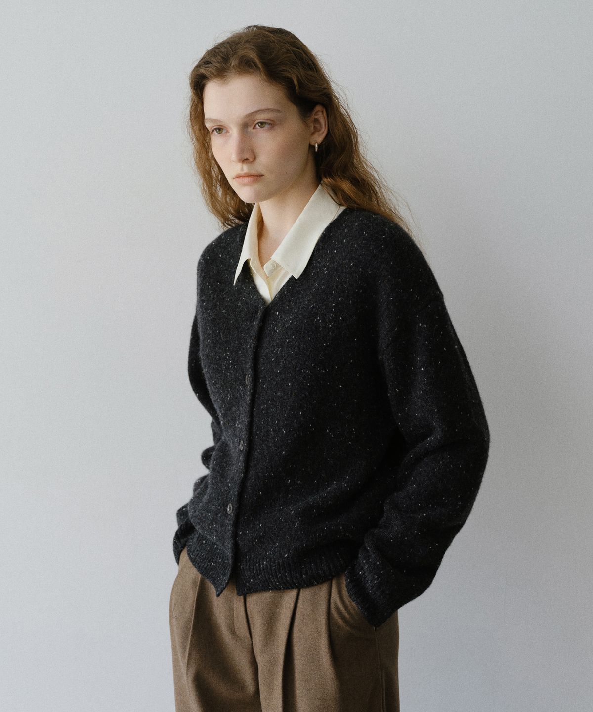 유라고(URAGO) Crunch cardigan muffler set