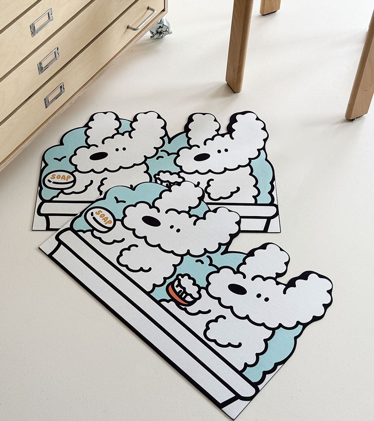 포시즌데코(4SEASONDECO) 쫑긋이 강아지 규조토 발매트
