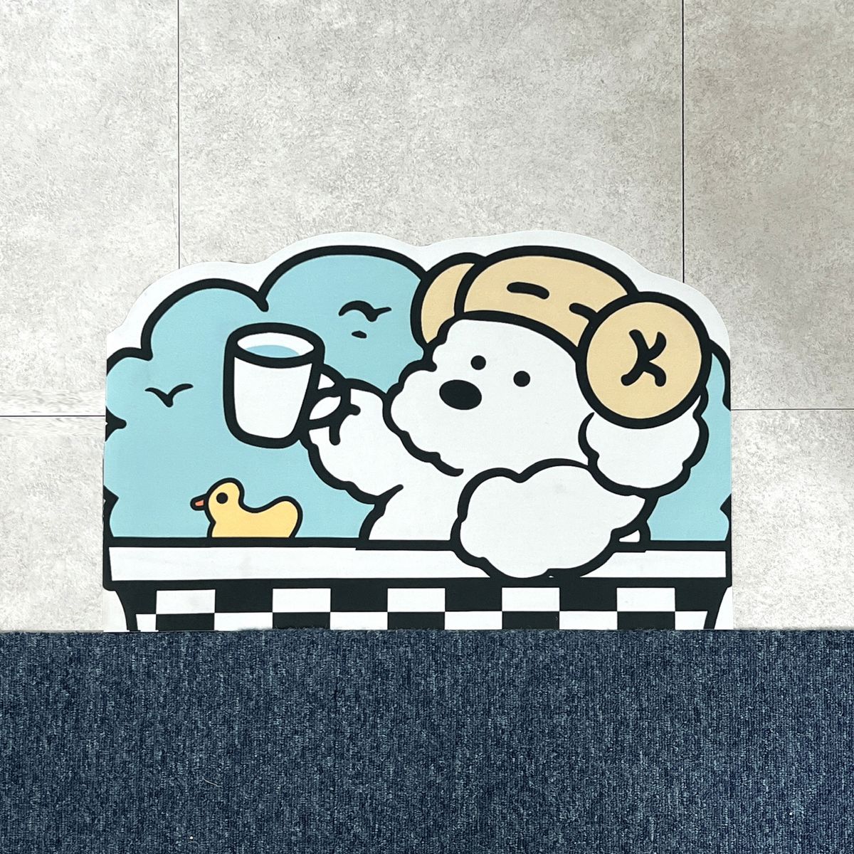 포시즌데코(4SEASONDECO) 테디2 강아지 규조토 발매트
